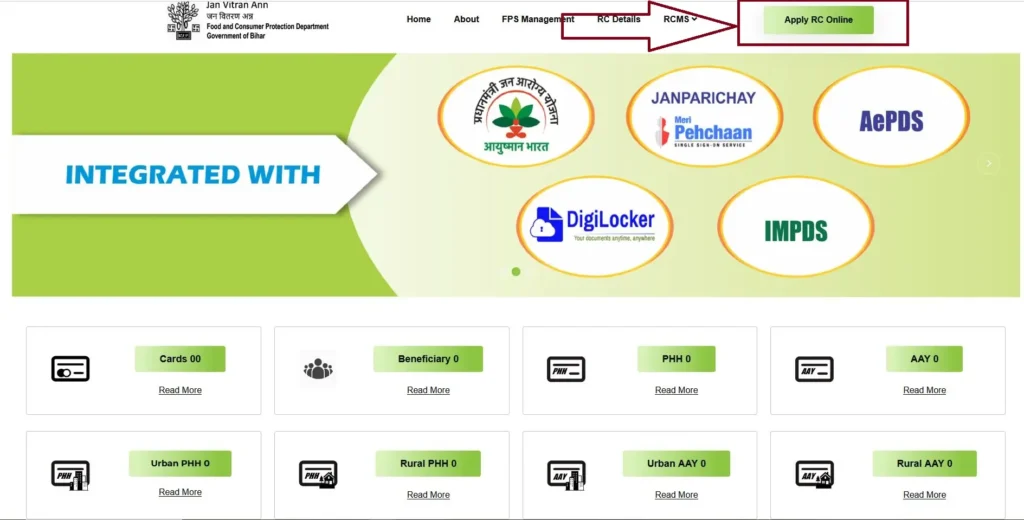 Bihar Ration Card Online Apply