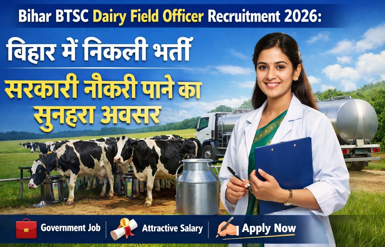 Bihar BTSC Dairy Field Officer Recruitment 2026 – Apply Online, Eligibility, Salary Details