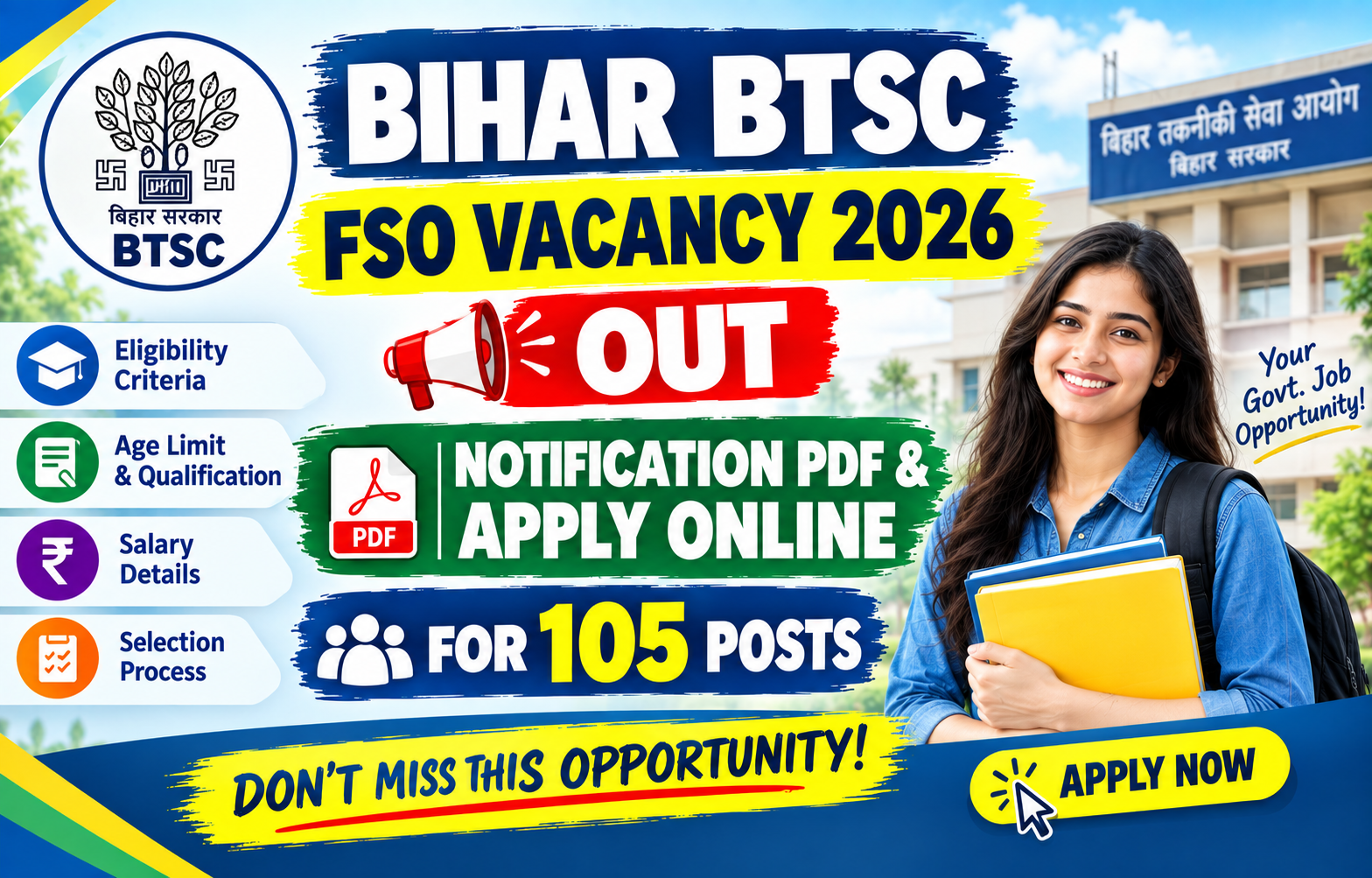 Bihar BTSC FSO Vacancy 2026