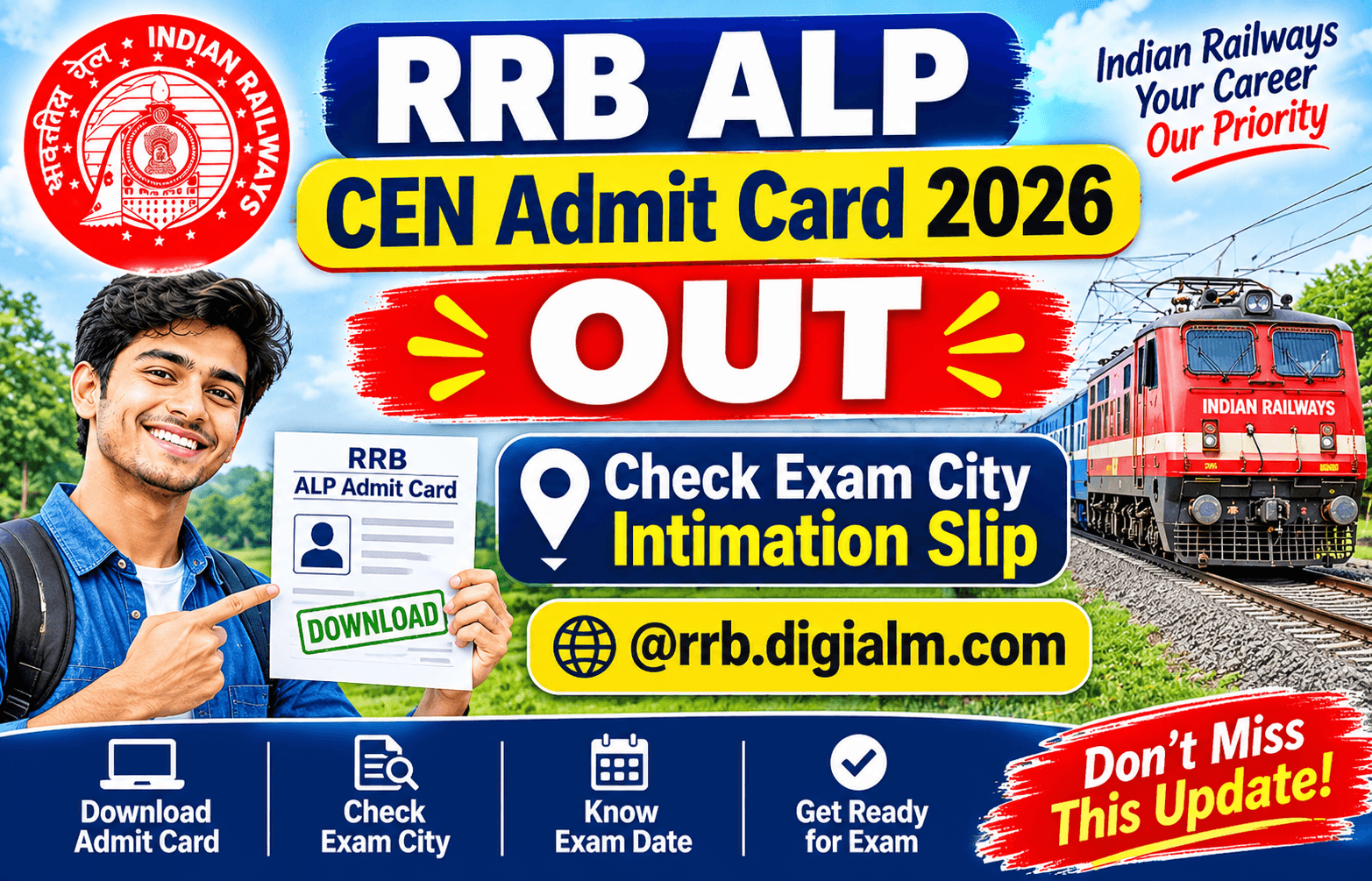 RRB ALP CEN Admit Card 2026