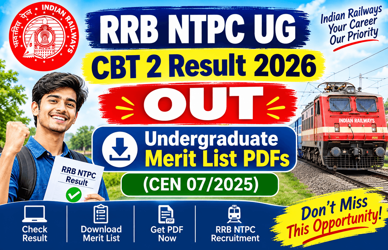 RRB NTPC UG CBT 2 Result